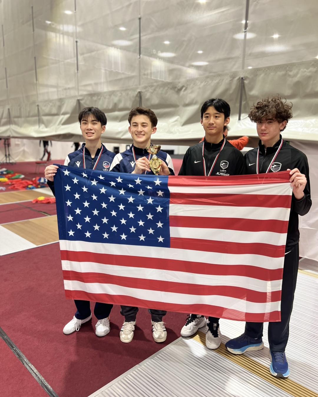 Geoffrey Yao and USA teammates at Šamorín, from TFSA's original Instagram post