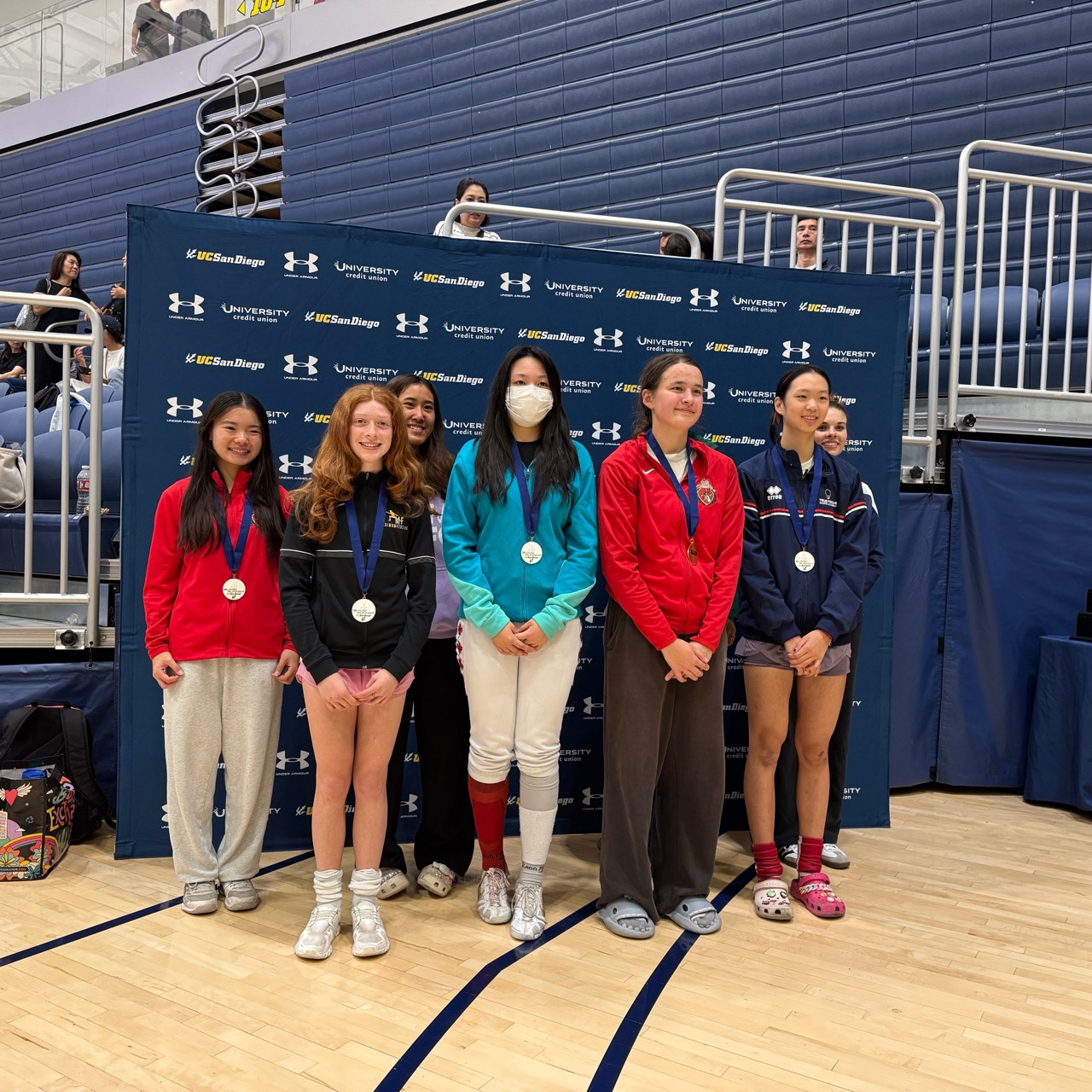 Amy Xu at the BladeRunner Junior Women’s Épée awards presentation