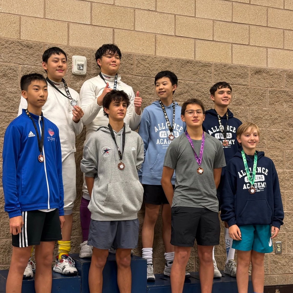 Tristan Yao at the North Texas Cadet Men's Épée awards presentation