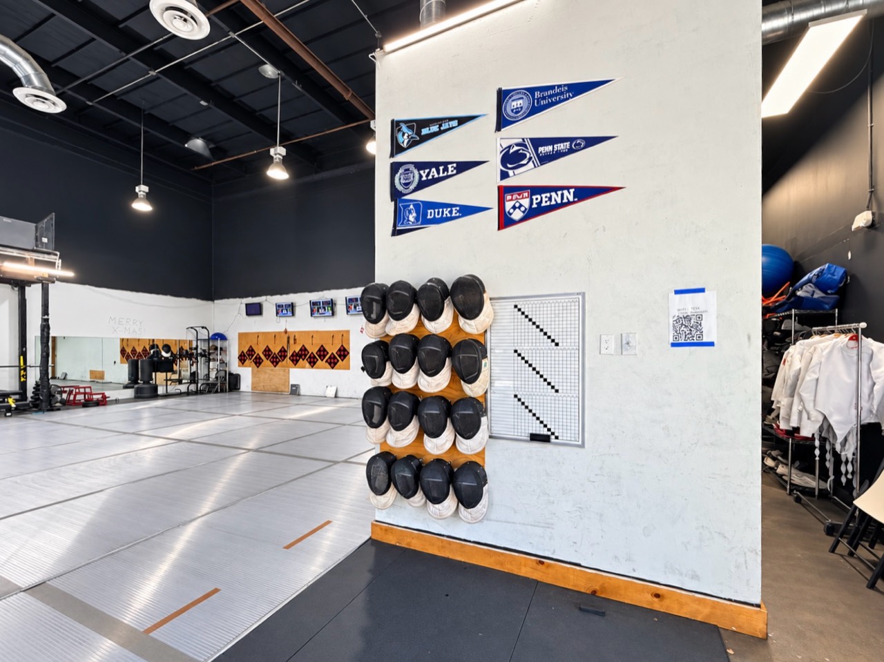 Fencing equipment area